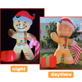 NNEOBA 2.4M Christmas Inflatable Gingerbread Man with LED Decorations