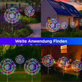 Solar Lights for Outdoor Garden 60/200/420LED Dandelion Lighting Stake Solar Firework Light for Christmas Halloween Lawn Decor