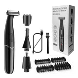 NNEOBA Precision Body And Intimate Area Shaver USB C Rechargeable Wet & Dry Black