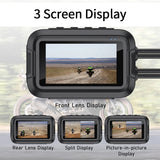 NNEOBA Dual 1080P Motorcycle Cam WiFi + GPS 64 GB Black
