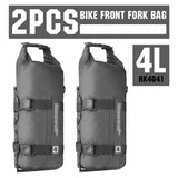 NNEOBA Waterproof 4L Bike Front Fork Bag PC Set with Mounting Base Black