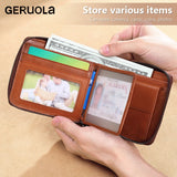 Men's Genuine Leather All-in-One Zipper Wallet