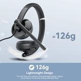 NNEOBA Wired USB Headset with Noise-Cancelling Microphone