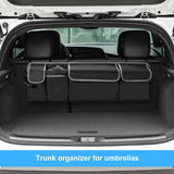NNEOBA 2-in-1 Car Trunk & Backseat Organizer High-Capacity Oxford Storage Bag Black