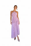 Women's Pleated Chiffon Maxi Dress