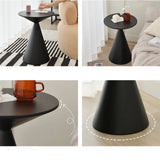 NNEOBA Elegance Defined: Handcrafted Round Metal Coffee Table in Small Black