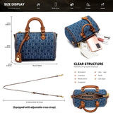 NNEOBA Women's Shoulder Bag PU Leather Saddle Design