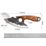 NNEOBA Hand-Forged Meat Cutting Knife Brown