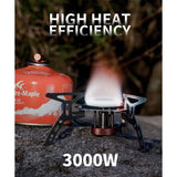 NNEOBA Portable Split Gas Stove 3000W Silver