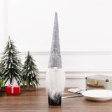 A-02(22x21cm) Creative Christmas Wine Bottle Set Golden Velvet Dress Wine Bottle Covers Sleeve Santa Snowman Xmas New Year Dinner Table Decor