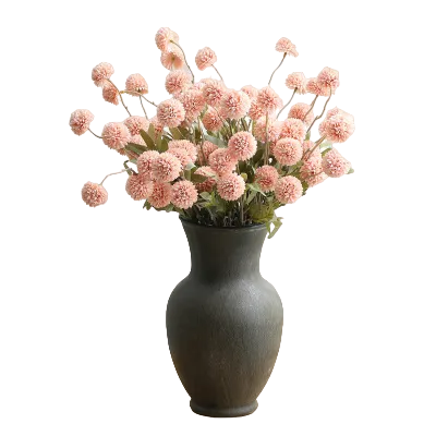 NNEOBA 5-Head Pink Dandelion Flower Ball DIY Kit | Bouquet Silk Fake Flowers
