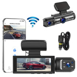 NNEOBA 1080P WiFi Dual Lens Dash Cam Front Rear Car DVR Black