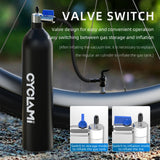 NNEOBA Aluminum Alloy 1.3L Tire Booster High-Pressure Air Tank with Valve Black