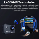 NNEOBA 4K Ultra HD Action Camera 30M Waterproof Black