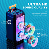 NNEOBA Wireless Speaker with Dual Woofers and Two Microphones