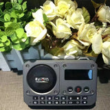 NNEOBA Mini Portable FM Radio Bluetooth Speaker Grey