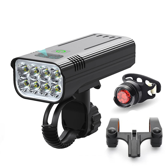 NNEOBA 4800 Lumen USB Bike Light Set Black