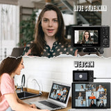 NNEOBA 4K Digital Camera for Photography 64MP Vlogging Black
