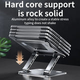 NNEOBA Laptop Stand Adjustable Aluminum Up to 17 Inch Laptop Portable Cooling
