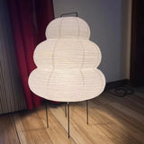 NNEOBA LED Rice Paper Desk Lamp Tricolor Dimming Bedside Light White