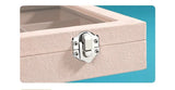 Ice Velvet Jewelry Organizer Box – 12-Grid Storage Case with Clear Lid for Rings, Earrings & Bracelets