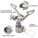 NNEOBA Mini Camping Stove with Adapter Grey