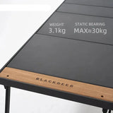 NNEOBA Camping IGT Folding Portable Wood And Grill Table Black