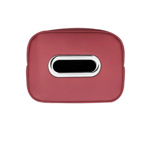 NNEOBA Leather Car Tissue Organizer Storage Bag–Multi-Position Holder Red