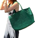 Large Handwoven Rattan Tote Bag