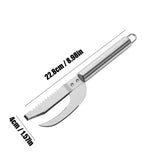 NNEOBA 2-in-1 Fish Scale Brush Maw Knife Silver