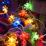 Multicolor LED Snowflake String Lights USB-Powered