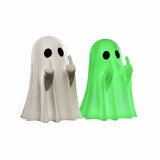 Cute Middle Finger Ghost Statue Fluorescent Glow Ghost Ornament