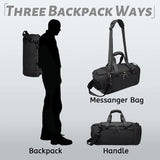 NNEOBA 21-Inch Waterproof Duffel Travel Bag Black