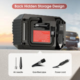 NNEOBA Mini Electric Air Pump 20L/Min Portable Tire Inflator Black