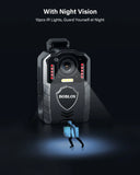 NNEOBA 1080P Body Camera with 13-Hour Recording 64GB Black