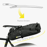 NNEOBA 13L Bike Saddlebag with Stabilizer Rack Rainproof Storage Set Black