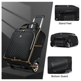 18-Inch Rolling Laptop Trolley Bag – Softside Carry-On Business Travel Briefcase