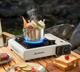 NNEOBA Camping Stove Cassette with 3-Layer Safety White