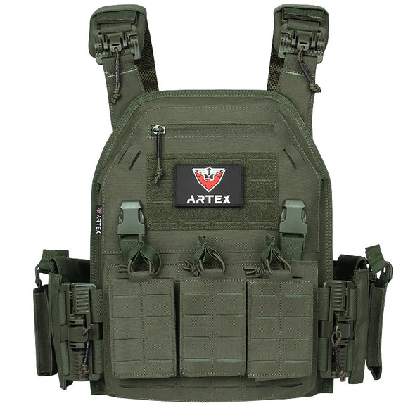 NNEOBA Tactical Plate Carrier Vest Quick Release Green