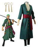 Roronoa Zoro Cosplay Costume with Trench Coat and Pants