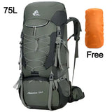 NNEOBA 75L Camping Backpack  Waterproof Rucksack Green