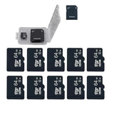 10pcs 64GB MicroSD TF Memory Cards C10 Flash Storage Cards