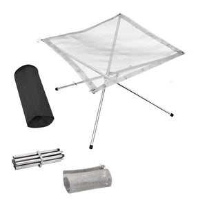 NNEOBA Foldable Stainless Steel Mesh Fire Pit Rack