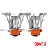 NNEOBA 2PCS Mini Camping Gas Stove Orange