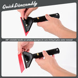 180° Rotating Car Glass Squeegee with Rubber Blade – Scratch-Free Window, Mirror & Shower Cleaning Tool