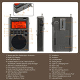 NNEOBA Fullband SSB Shortwave Radio Black