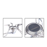 NNEOBA Camping Gas Stove 2800W Dual-Channel Silver