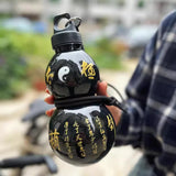 NNEOBA 2pcs 800ml Gourd Water Bottle Black