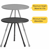 NNEOBA Camping Round Folding Table Black