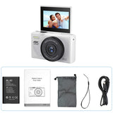 NNEOBA Digital Camera with 3.0 Flip Screen White
